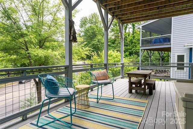 view of wooden deck