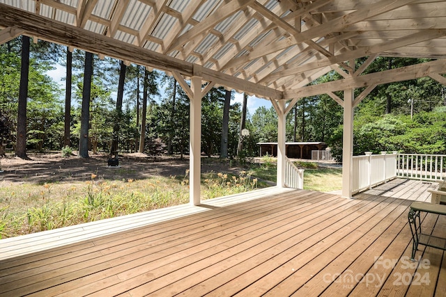 view of wooden terrace