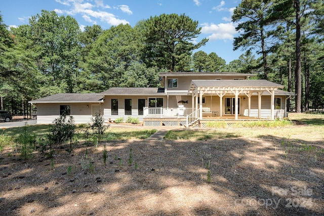 view of front of house with covered porch