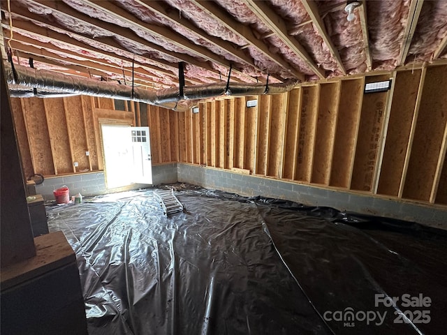 below grade area with a garage