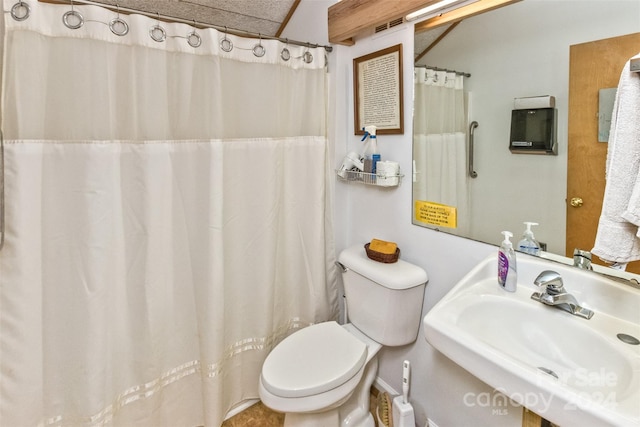 bathroom with sink and toilet