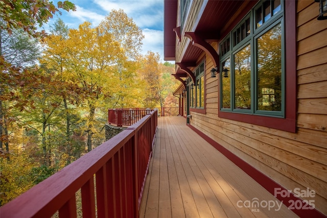 view of wooden terrace