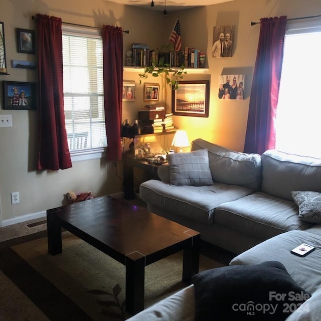 view of carpeted living room