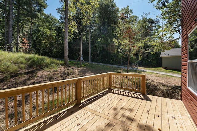 view of wooden deck