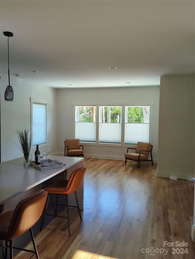 dining room featuring light hardwood / wood-style flooring