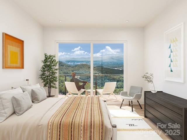 bedroom featuring wood finished floors