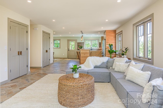 living room with a wealth of natural light