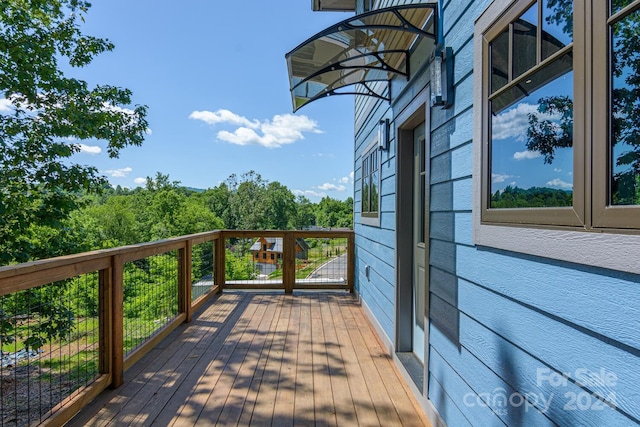 view of wooden deck