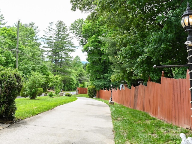 view of community with a lawn