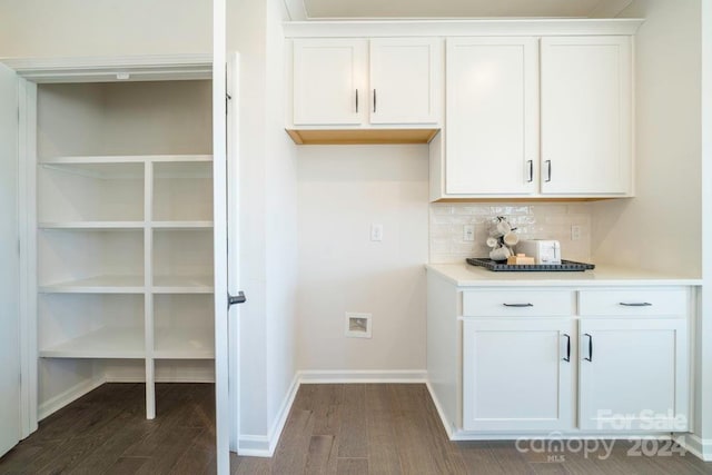 interior space featuring dark hardwood / wood-style flooring