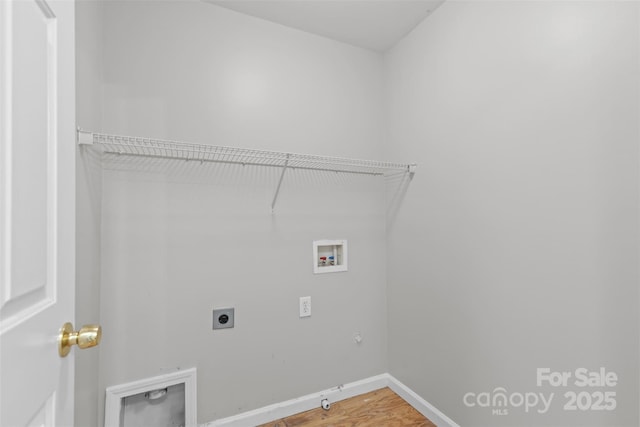 laundry area featuring hookup for an electric dryer, hookup for a washing machine, and hookup for a gas dryer