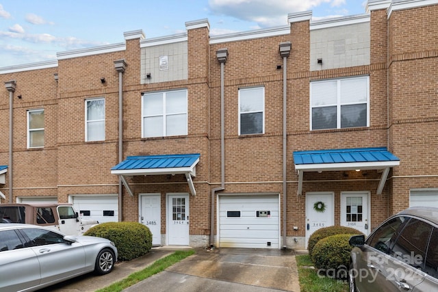 view of property featuring a garage