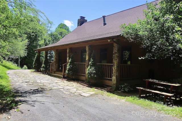 exterior space with a porch