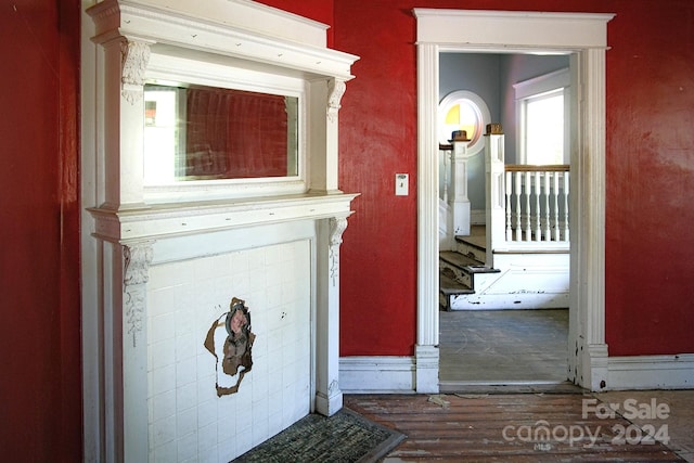 interior space featuring hardwood / wood-style floors