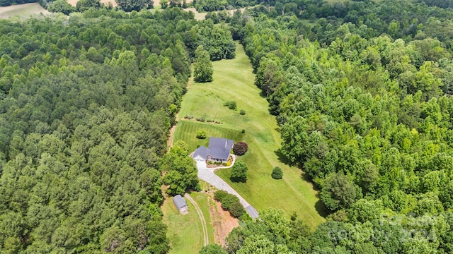 aerial view with a rural view