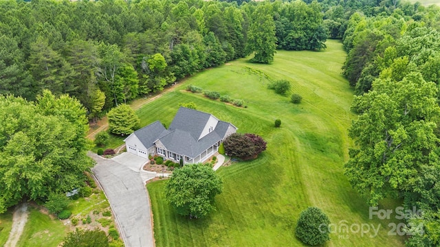 bird's eye view featuring a rural view