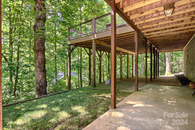 view of patio / terrace with a wooden deck