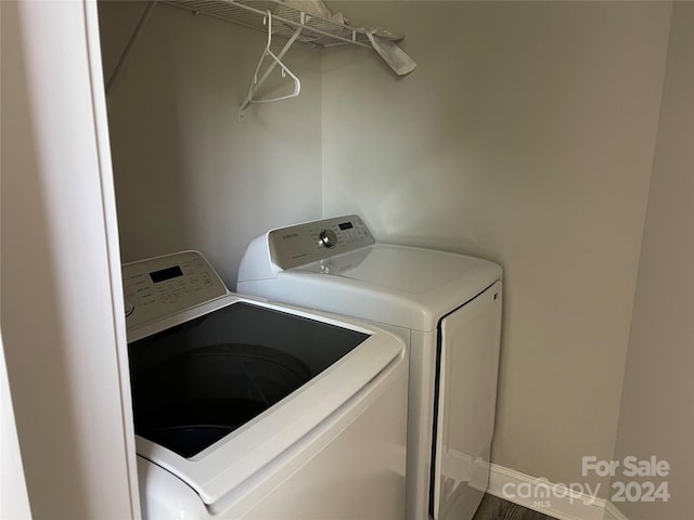 laundry area featuring washing machine and dryer