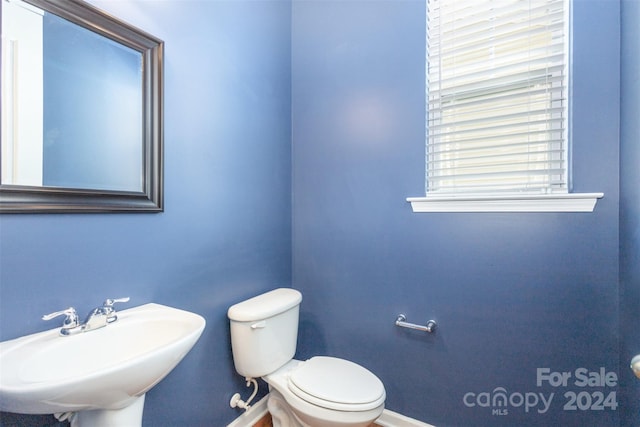 bathroom featuring sink and toilet