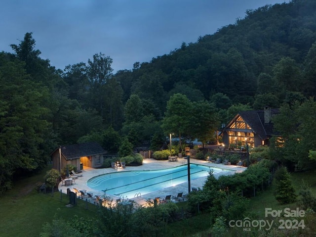 view of pool with a patio