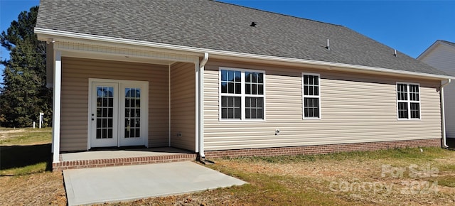 rear view of property with a patio area