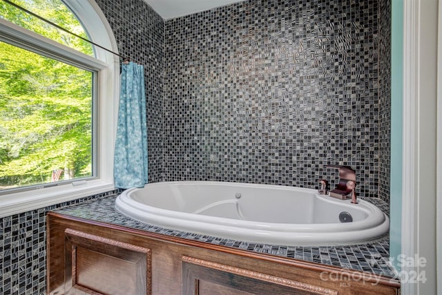 bathroom with a bathing tub