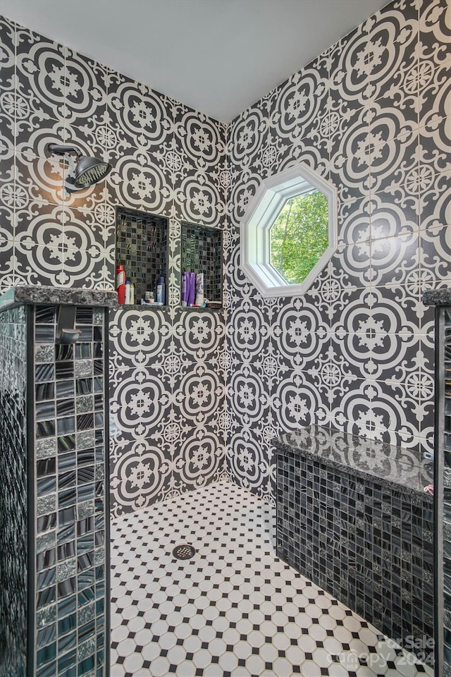 bathroom with walk in shower