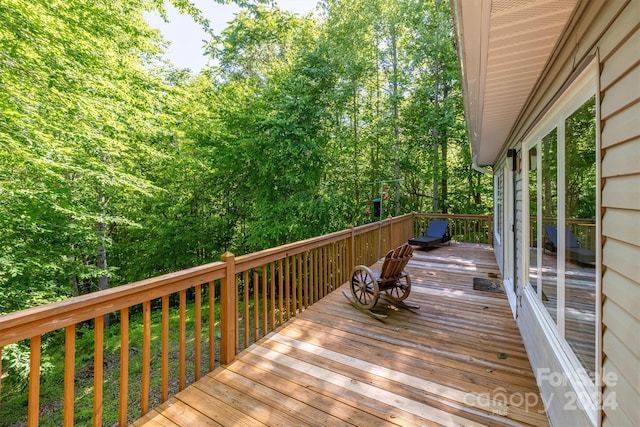 view of wooden terrace