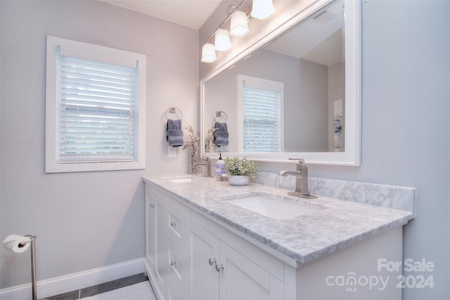 bathroom featuring vanity