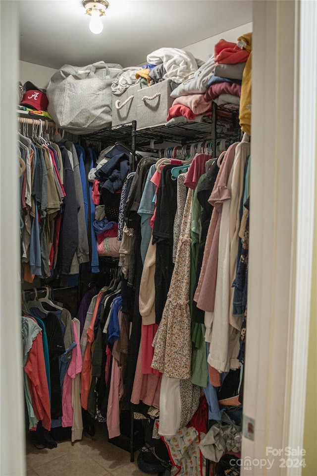 view of walk in closet