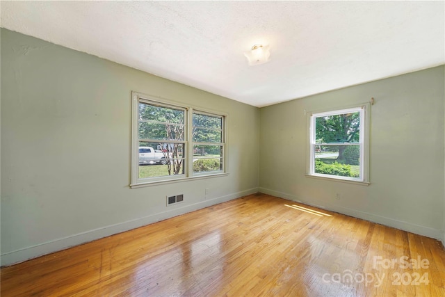 empty room featuring light hardwood / wood-style flooring