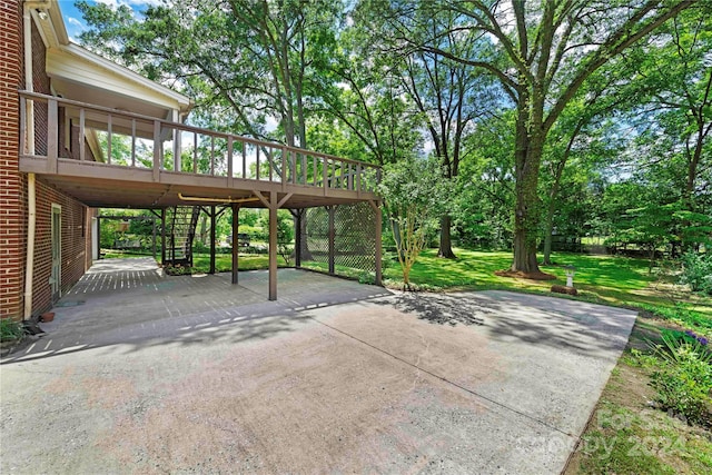 view of patio / terrace with a deck