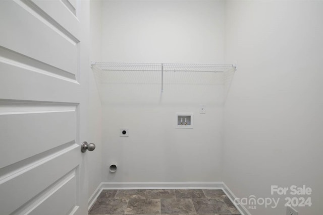 laundry area with hookup for an electric dryer and washer hookup