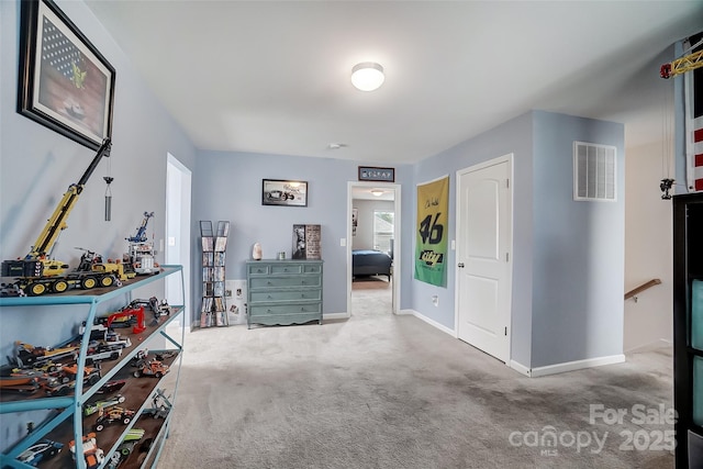 interior space featuring carpet floors