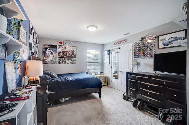 view of carpeted bedroom