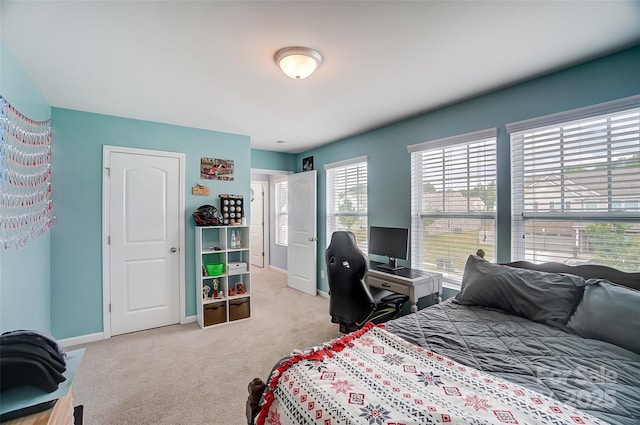 view of carpeted bedroom