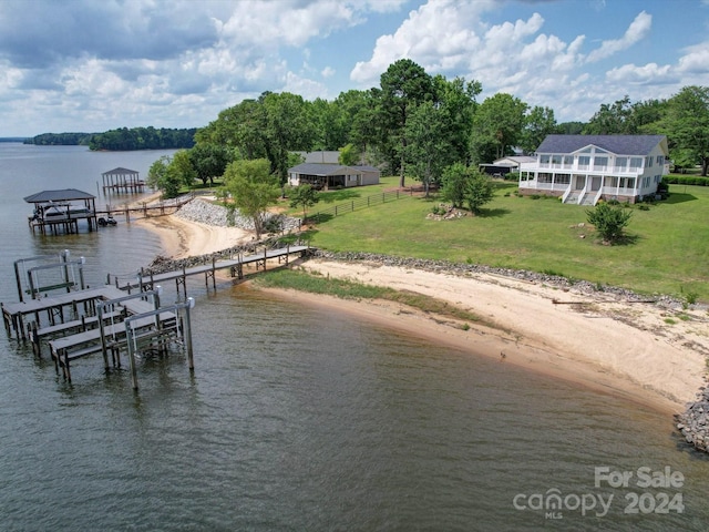 view of water feature featuring a boat dock