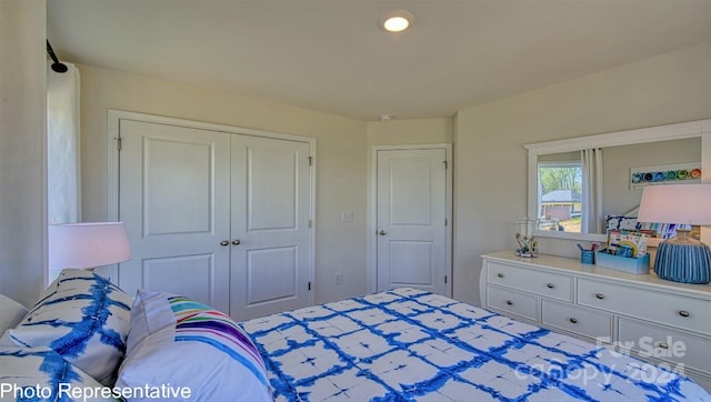 bedroom with a closet