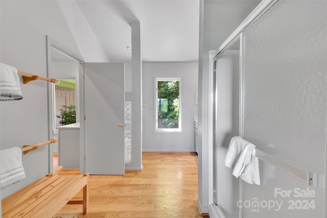 interior space featuring light wood-type flooring