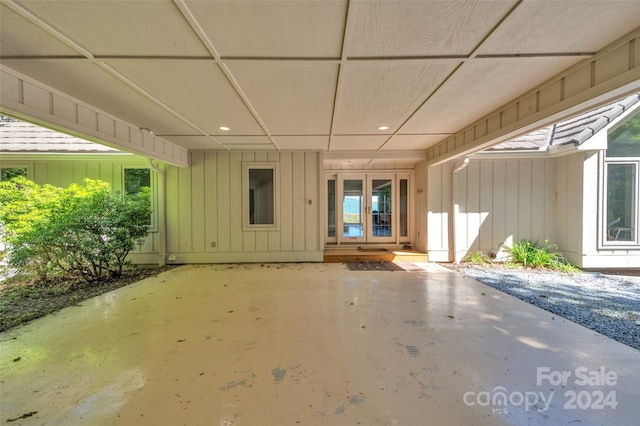 view of patio featuring french doors