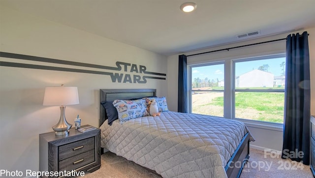 view of carpeted bedroom