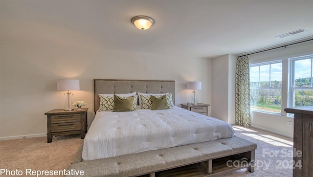 view of carpeted bedroom