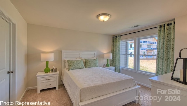 view of carpeted bedroom