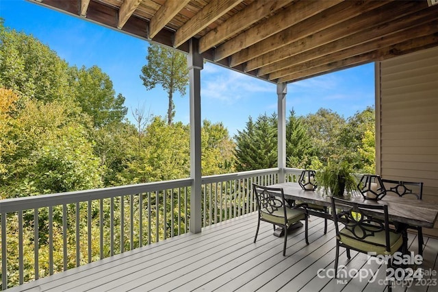 view of wooden deck