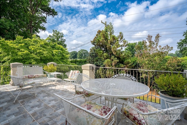 view of patio with outdoor lounge area