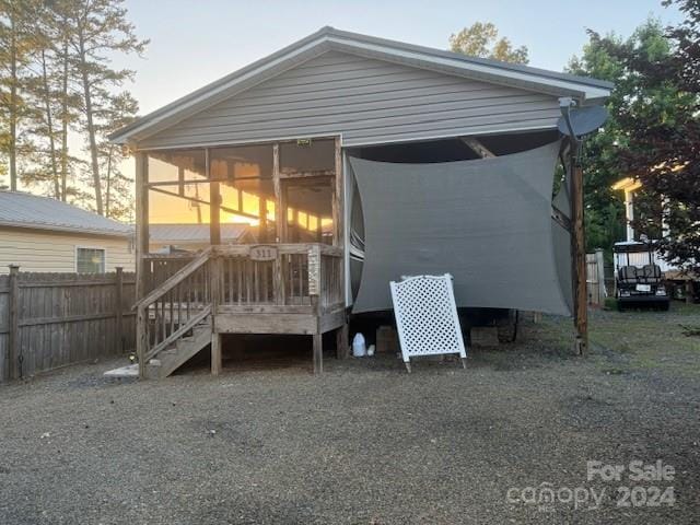 view of back of property