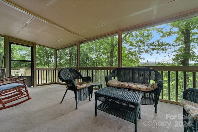 sunroom featuring plenty of natural light