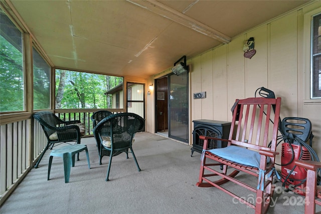 view of sunroom / solarium