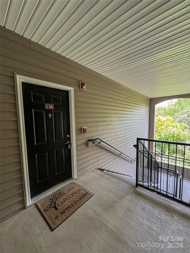 view of doorway to property