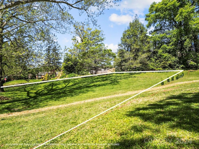 view of home's community with a yard